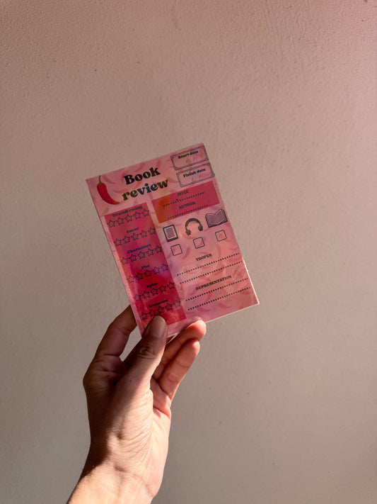 Blush - réversible book review & note pad (spicy édition)