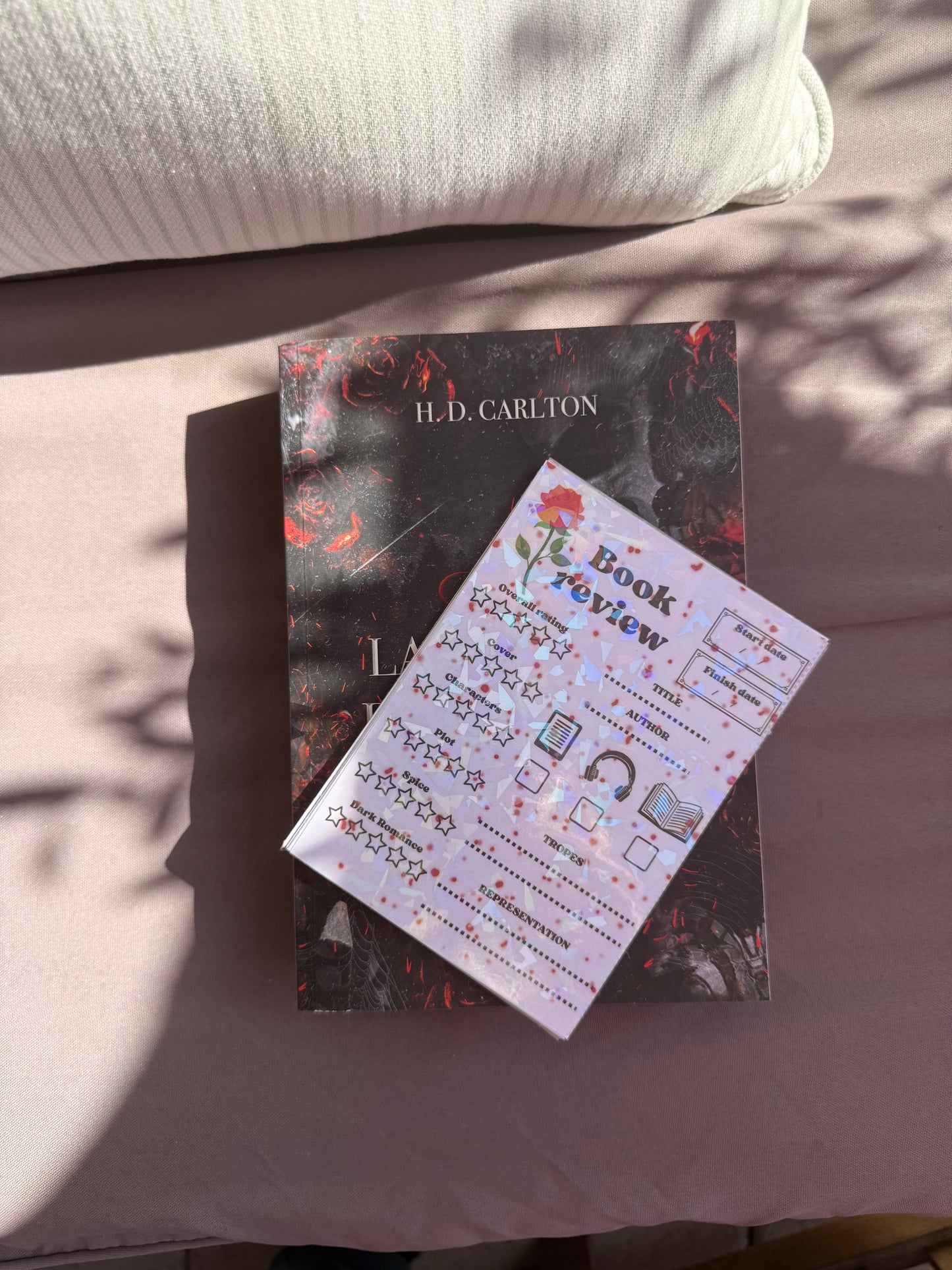 Obsession - réversible book review & notes pad (Dark romance)