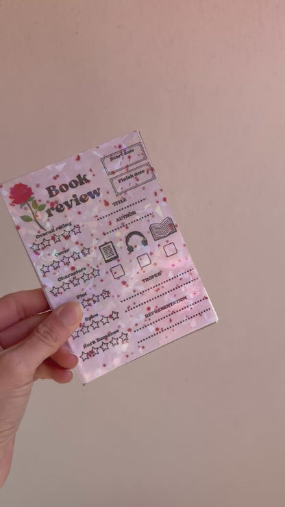 Obsession - réversible book review & notes pad (Dark romance)