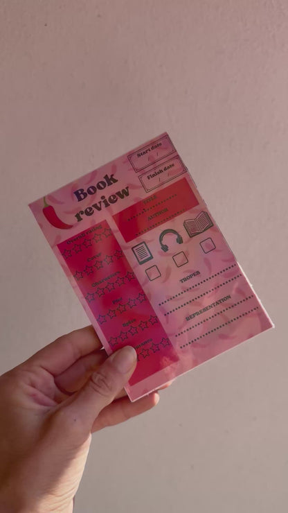 Blush - réversible book review & note pad (spicy édition)